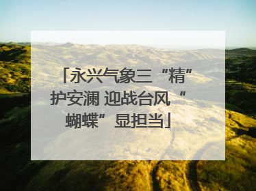 永兴气象三“精”护安澜 迎战台风“蝴蝶”显担当