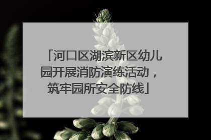 河口区湖滨新区幼儿园开展消防演练活动，筑牢园所安全防线
