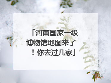 河南国家一级博物馆地图来了！你去过几家