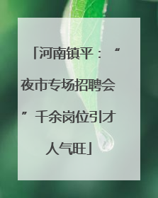 河南镇平：“夜市专场招聘会”千余岗位引才人气旺