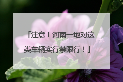 注意！河南一地对这类车辆实行禁限行！