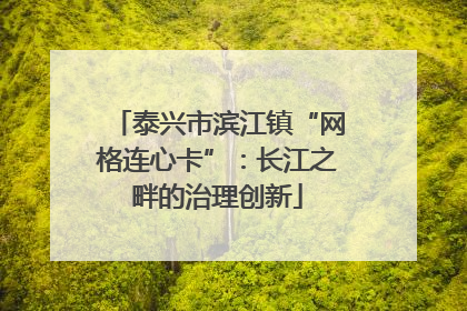 泰兴市滨江镇“网格连心卡”：长江之畔的治理创新