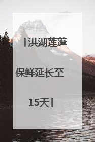 洪湖莲蓬保鲜延长至15天
