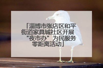 淄博市张店区和平街道家具城社区开展“夜市办”为民服务零距离活动