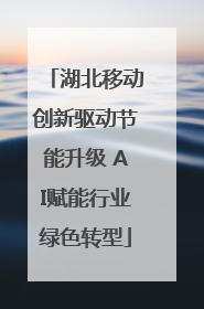 湖北移动创新驱动节能升级 AI赋能行业绿色转型