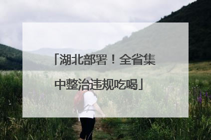 湖北部署！全省集中整治违规吃喝