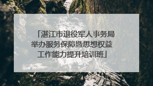湛江市退役军人事务局举办服务保障暨思想权益工作能力提升培训班