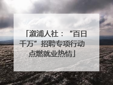 溆浦人社：“百日千万”招聘专项行动点燃就业热情