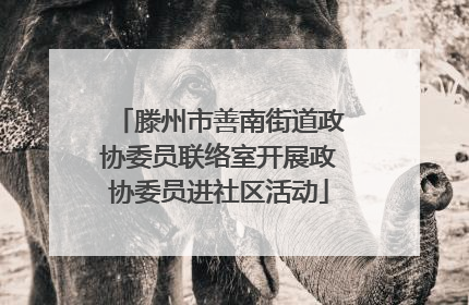 滕州市善南街道政协委员联络室开展政协委员进社区活动