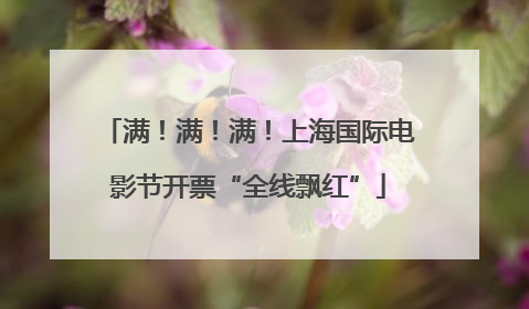 满！满！满！上海国际电影节开票“全线飘红”