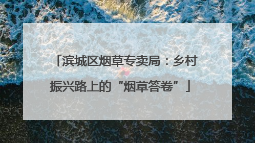滨城区烟草专卖局：乡村振兴路上的“烟草答卷”