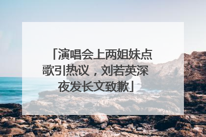 演唱会上两姐妹点歌引热议，刘若英深夜发长文致歉