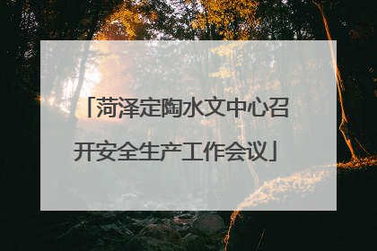 菏泽定陶水文中心召开安全生产工作会议