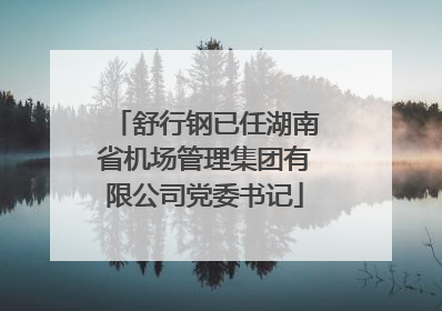 舒行钢已任湖南省机场管理集团有限公司党委书记