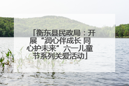 衡东县民政局：开展“润心伴成长 同心护未来”六一儿童节系列关爱活动