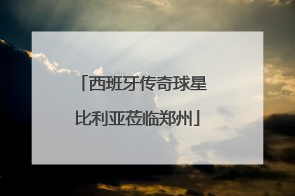 西班牙传奇球星 比利亚莅临郑州