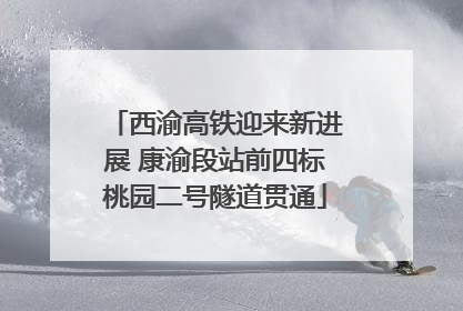 西渝高铁迎来新进展 康渝段站前四标桃园二号隧道贯通