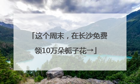 这个周末，在长沙免费领10万朵栀子花→