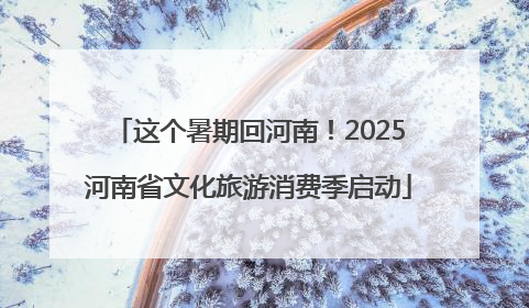这个暑期回河南！2025河南省文化旅游消费季启动