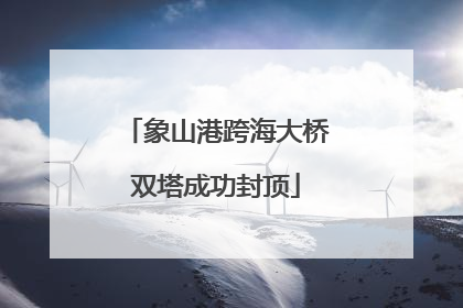 象山港跨海大桥双塔成功封顶
