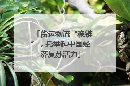 货运物流“稳链”，托举起中国经济复苏活力