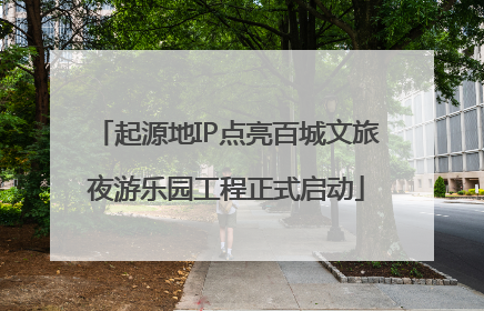 起源地IP点亮百城文旅夜游乐园工程正式启动