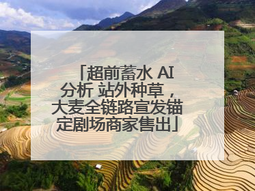 超前蓄水 AI分析 站外种草，大麦全链路宣发锚定剧场商家售出