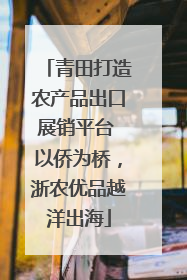 青田打造农产品出口展销平台 以侨为桥，浙农优品越洋出海