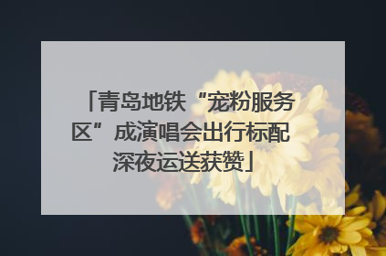 青岛地铁“宠粉服务区”成演唱会出行标配 深夜运送获赞