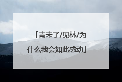 青未了/见林/为什么我会如此感动