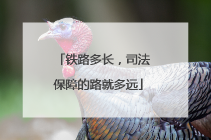 铁路多长，司法保障的路就多远