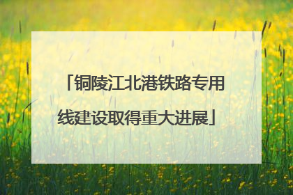 铜陵江北港铁路专用线建设取得重大进展