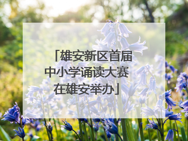 雄安新区首届中小学诵读大赛在雄安举办