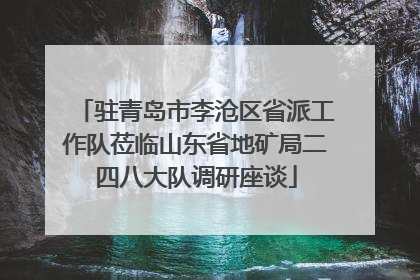 驻青岛市李沧区省派工作队莅临山东省地矿局二四八大队调研座谈