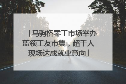 马驹桥零工市场举办蓝领工友市集，超千人现场达成就业意向