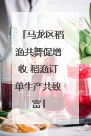 马龙区稻渔共舞促增收 稻渔订单生产共致富