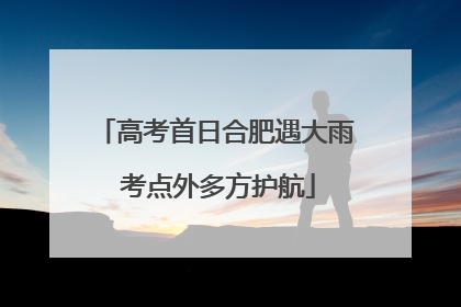 高考首日合肥遇大雨 考点外多方护航
