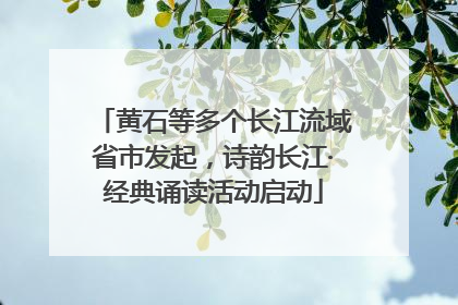 黄石等多个长江流域省市发起，诗韵长江·经典诵读活动启动