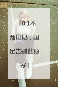 0:1不敌印尼，国足告别世预赛