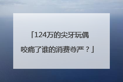 124万的尖牙玩偶 咬痛了谁的消费尊严？