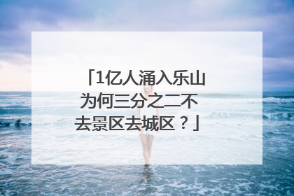 1亿人涌入乐山 为何三分之二不去景区去城区？