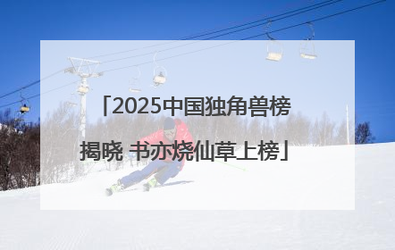 2025中国独角兽榜揭晓 书亦烧仙草上榜