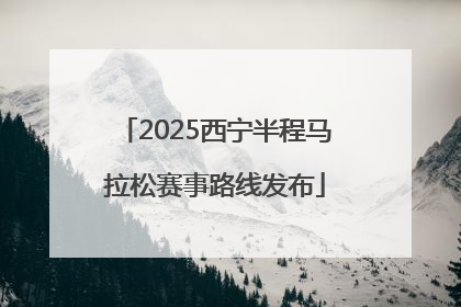 2025西宁半程马拉松赛事路线发布