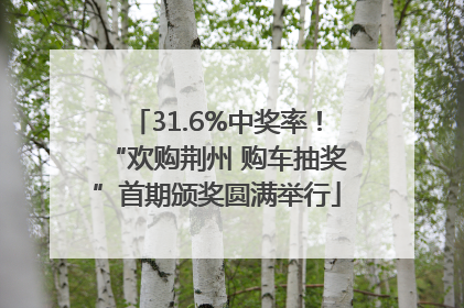 31.6%中奖率！“欢购荆州 购车抽奖”首期颁奖圆满举行