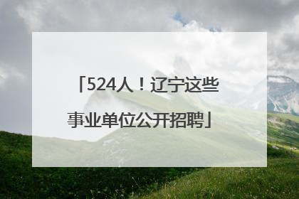 524人！辽宁这些事业单位公开招聘