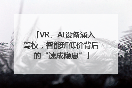 VR、AI设备涌入驾校，智能班低价背后的“速成隐患”